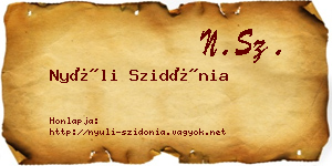 Nyúli Szidónia névjegykártya
